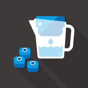 Jarra de filtro de agua con cartucho de filtro