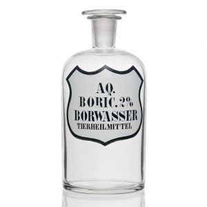 Una botella de Ácido bórico